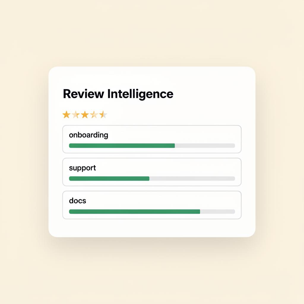 Message Drift surface comparing campaign phrases against review and AI-answer language